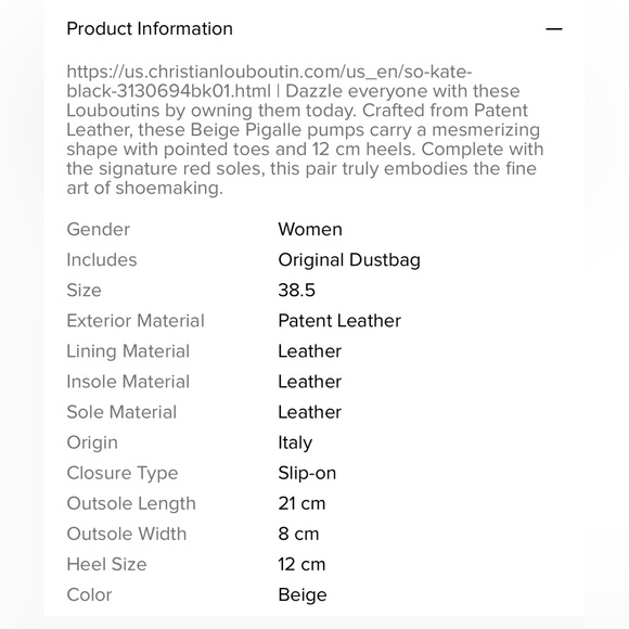 Christian Louboutin Beige Pigalle Pumps Heels 38.5 - Picture 10 of 11